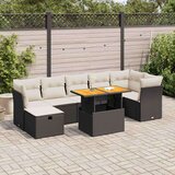 vidaXL 8-dijelni set vrtnih sofa od poliratana s jastucima crni bagrem | shoptok.hr