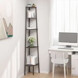 vidaXL Kutna polica s 5 razina crna 45 5 x 31 5 x 180 cm | shoptok.hr