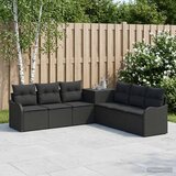  Set sofe 7 kom. Crna 121 x 62 x 69 cm Poli Rattan i čelik | Shoptok.si