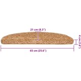  Prostirke za stepenice 20 kom 65x21x4 cm bež poluokrugle velike | shoptok.hr