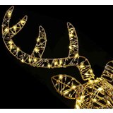 vidaXL Jelenova sani Toplo bela 60 cm Ratan | Shoptok.si