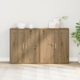 vidaXL Highboard 2 pcs hrast artisan 60 x 31 x 70 cm Konstruirano drvo | shoptok.hr