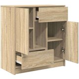  Komoda s predali in vrati, sonoma hrast, 70,5x34x74,5 cm | Shoptok.si