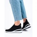 SHELOVET wedge sneakers black