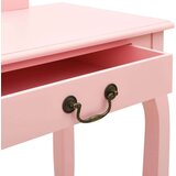 vidaXL Mizica za ličenje s stolčkom roza 65x36x128cm pavlovnija in MDF | Shoptok.si