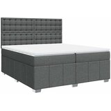  Krevet s oprugama i madracem tamnosivi 200 x 200 cm od tkanine | shoptok.hr