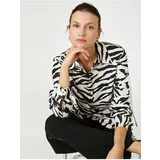Koton Zebra Patterned Shirt Long Sleeved