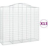  Lučne gabionske košare 13kom 200x50x180/200cm pocinčano željezo | shoptok.hr