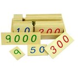  Montesori Drvene numeričke pločice 1-9000 manje sa kutijom | ePonuda.com