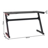 Kondela Gaming miza/računalni&amp;scaron;ka miza, črna/rdeča, MACKENZIE 120 cm Slike
