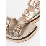 GOODIN Gold sandals with gold elements | Shoptok.si