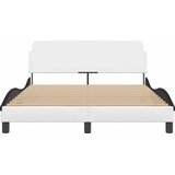  Okvir za krevet Dover bijelo-crni 140x190 cm umjetna koža | Eponuda.com