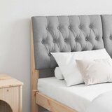  Tapecirani uzglavlje Svijetlo siva 135 cm Čvrsto borovo drvo | shoptok.hr