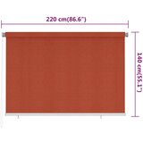  Vanjska roleta za zamračivanje 220 x 140 cm terakota HDPE | shoptok.hr