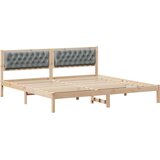  Konstrukcija postelje Svetlo siva 200 x 200 cm blago, (5000084823) | Shoptok.si