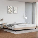 The Living Store Posteljni okvir z vzglavjem kapučino 200x200 cm umetno usnje - Posteljni Okvir Z Vzglavjem, (21530154) Cene