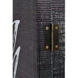 vidaXL Sklopiva sobna pregrada s uzorkom pera 160 x 170 cm crno-bijela | shoptok.hr