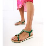 Gemre Green sandals adorned with rhinestones Klaura | shoptok.hr