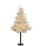  Novogodišnja jelka na stablu, krem boje sa LED lampicama – 150 cm 136710 | ePonuda.com