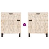  Noćni ormar s ladicama Bijelo 50 x 33 x 60 cm Čvrsto drvo manga | shoptok.hr