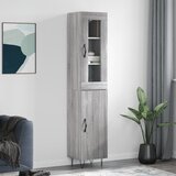 vidaXL Visoka omara siva sonoma 34,5x34x180 cm inženirski les | Shoptok.si