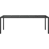  Vrtni stol crni 250x100x75 cm od kaljenog stakla i poliratana | shoptok.hr