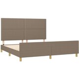  Okvir za krevet s uzglavljem smeđesivi 160 x 200 cm od tkanine | shoptok.hr