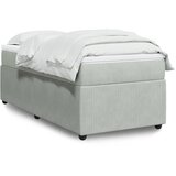 Box spring krevet s madracem svjetlosivi 90x190 cm baršunasti | shoptok.hr
