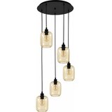 Brilagi LED luster na sajli RETRO GLASS 5xE27/60W/230V crna/zadimljena braon Cene