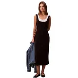 slim fit midi haljina