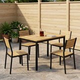  Stol za večeru u vrtu Bijela i crna 108,5 x 55 x 75 cm | shoptok.hr