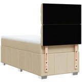  Okvir kreveta s oprugama i madrac krem 80x200 cm od tkanine | shoptok.hr