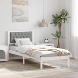  Okvir za krevet Svijetlo siva 90 x 190 cm tkanina | shoptok.hr