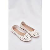 EVENTO Boto Perforated Children's Ballerinas With Glitter White Zindira | Shoptok.si