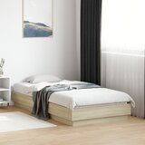 Furnova Posteljni okvir brez vzmetnice hrast 75x190 cm inženirski les, (21942253) | Shoptok.si