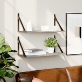 vidaXL Stenske police 2 kosa siva sonoma 60x25x25,5 cm inženirski les | Shoptok.si