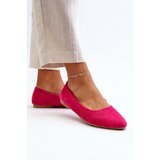 EVENTO Women's Pink Suede Ballerina Flats Kommia | shoptok.hr
