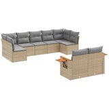  The Living Store Vrtna garnitura 9-delna z blazinami bež poli ratan - Vrtna Sedežna Garniture, (21452356) | Shoptok.si