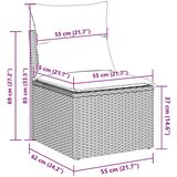  7-delna vrtna sofa garnitura z blazinami Črna Poli ratan, (22093098) | Shoptok.si