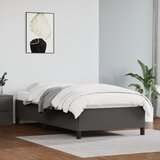 vidaXL Posteljni okvir siv 90x190 cm umetno usnje Cene