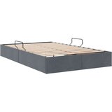  Ottomanska Okvir za krevet s pohranom s pohranom Baršun - Tamno siva 120 x 200 cm | shoptok.hr