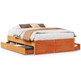 vidaXL Posteljni okvir brez vzmetnice s predali 140x190 cm borovina | Shoptok.si