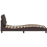  Posteljni okvir brez vzmetnice temno rjav 80x200 cm blago | Shoptok.si