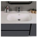Hanah home Set kupaonskih ormarića s umivaonikom i ogledalom, 2 dijela, antracit boja Slike