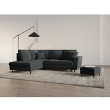 Cosmopolitan Design Tamno siva baršunasti sklopiva/s prostorom za odlaganje kutna garnitura (s lijevim kutom/u obliku slova L) Kyoto – | shoptok.hr