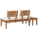  Vrtna klupa i set stolica 2 pcs Krema i smeđa | shoptok.hr