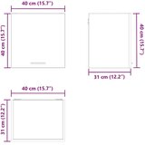 vidaXL viseći ormarić zidne riga beton siva i bijela 40 x 31 x 40 cm | shoptok.hr