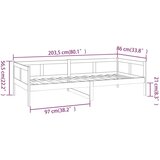  Dnevna postelja medeno rjava trdna borovina 80x200 cm, (20684298) | Shoptok.si