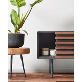 Kave Home Črna TV omarica v orehovem dekorju 120x48,5x45 cm Kesia – | Shoptok.si