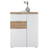 MID.YOU komoda, bela, temno siva, hrast artisan | Shoptok.si